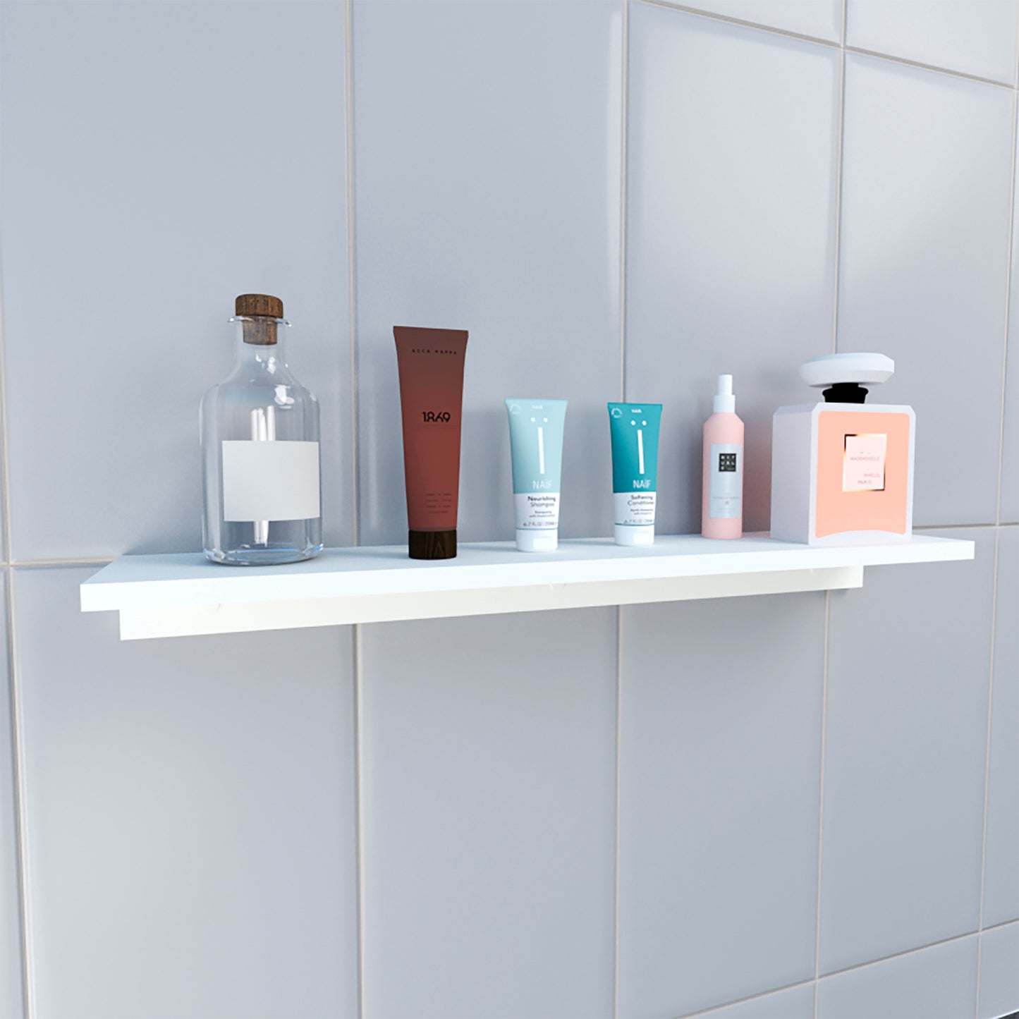 Conjunto 3 Estante Pared "L" 35-55-65-85 x 17 x 7.5 cm. - Henor