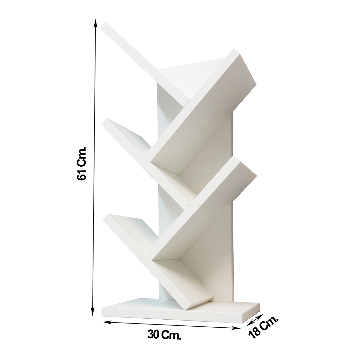 Estantería Mod. árbol. Blanco, Grafito, Gris. FSC® - Henor