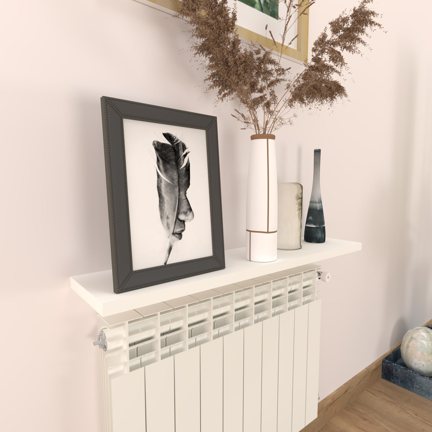 Balda Pared Blanca. Madera FSC® herraje totalmente oculto. - Henor