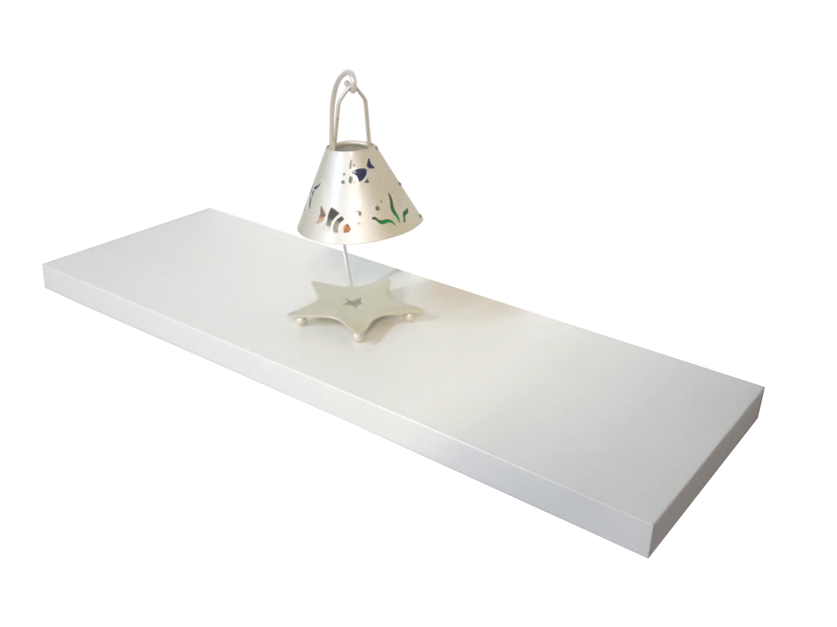 Balda pared Blanca 30-100 x 15/20/25 x 2.5 cm con herraje oculto. - Henor Mobiliario