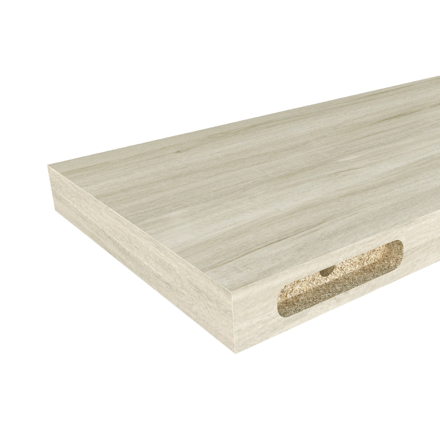 Balda pared 30/100 x 20 x 3 cm herraje oculto. Carga 20kg Roble Stel - Henor