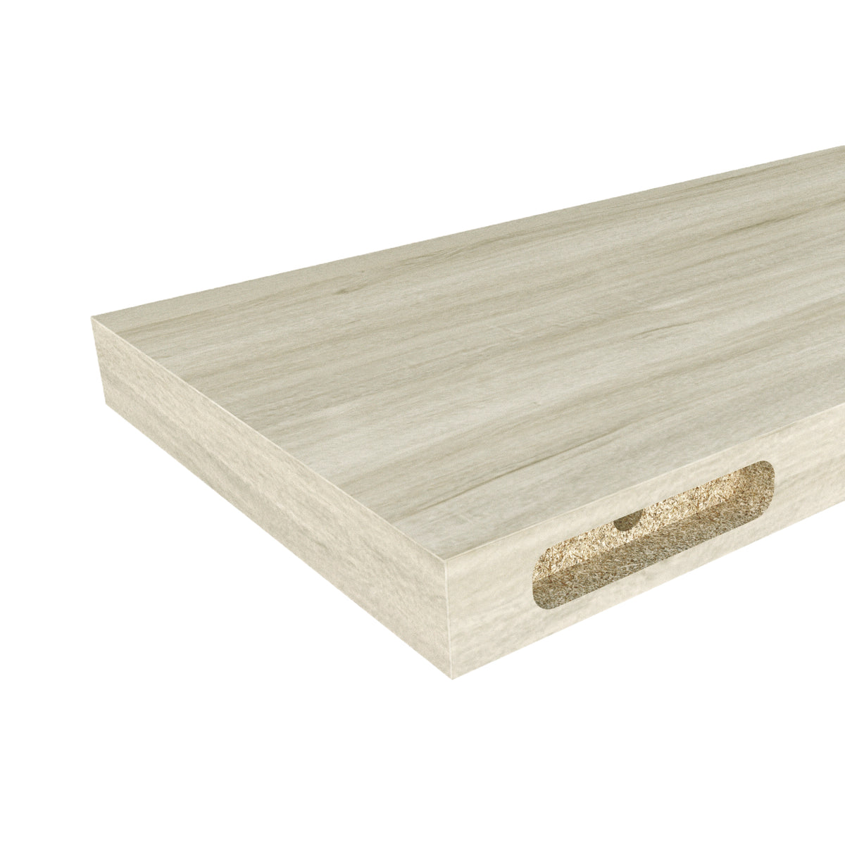 Balda pared 30/100 x 20 x 3 cm herraje oculto. Carga 20kg Roble Stel - Henor