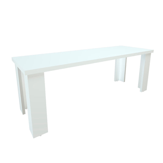 Mesa Baja Madera 40/120 x 40 x 44 cm Blanco Grafito - Henor  Mobiliario
