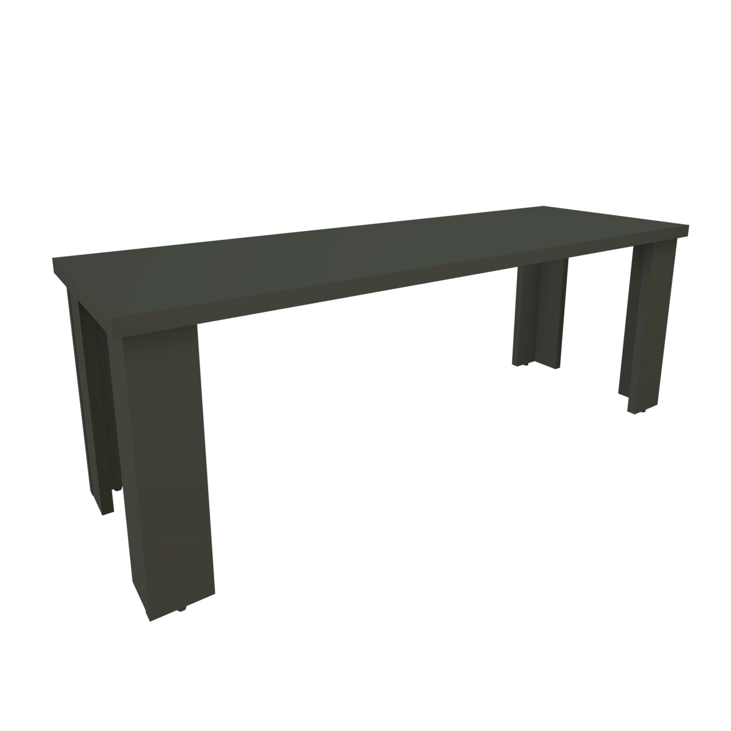 Mesa Baja Madera 40/120 x 40 x 44 cm Blanco Grafito - Henor Mobiliario