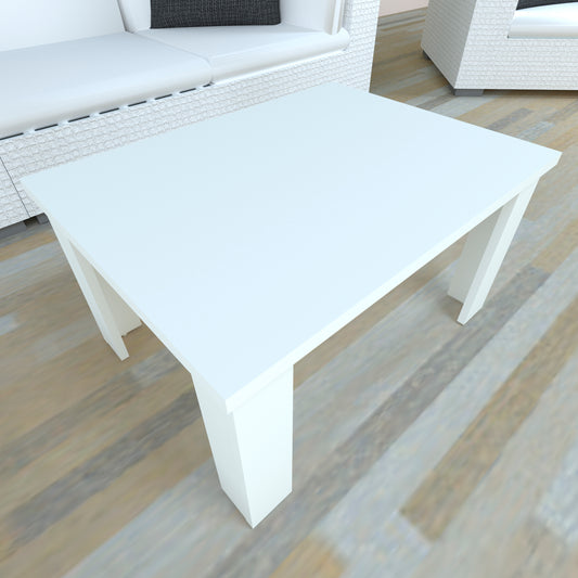 Mesa Baja Madera 80/110 x 60 x 44 cm Blanco y Grafito - Henor