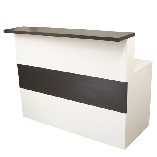 Cidacos Servicetheke. 100/180x60/75x110 cm. Mit Innentisch. Weiß + Graphit