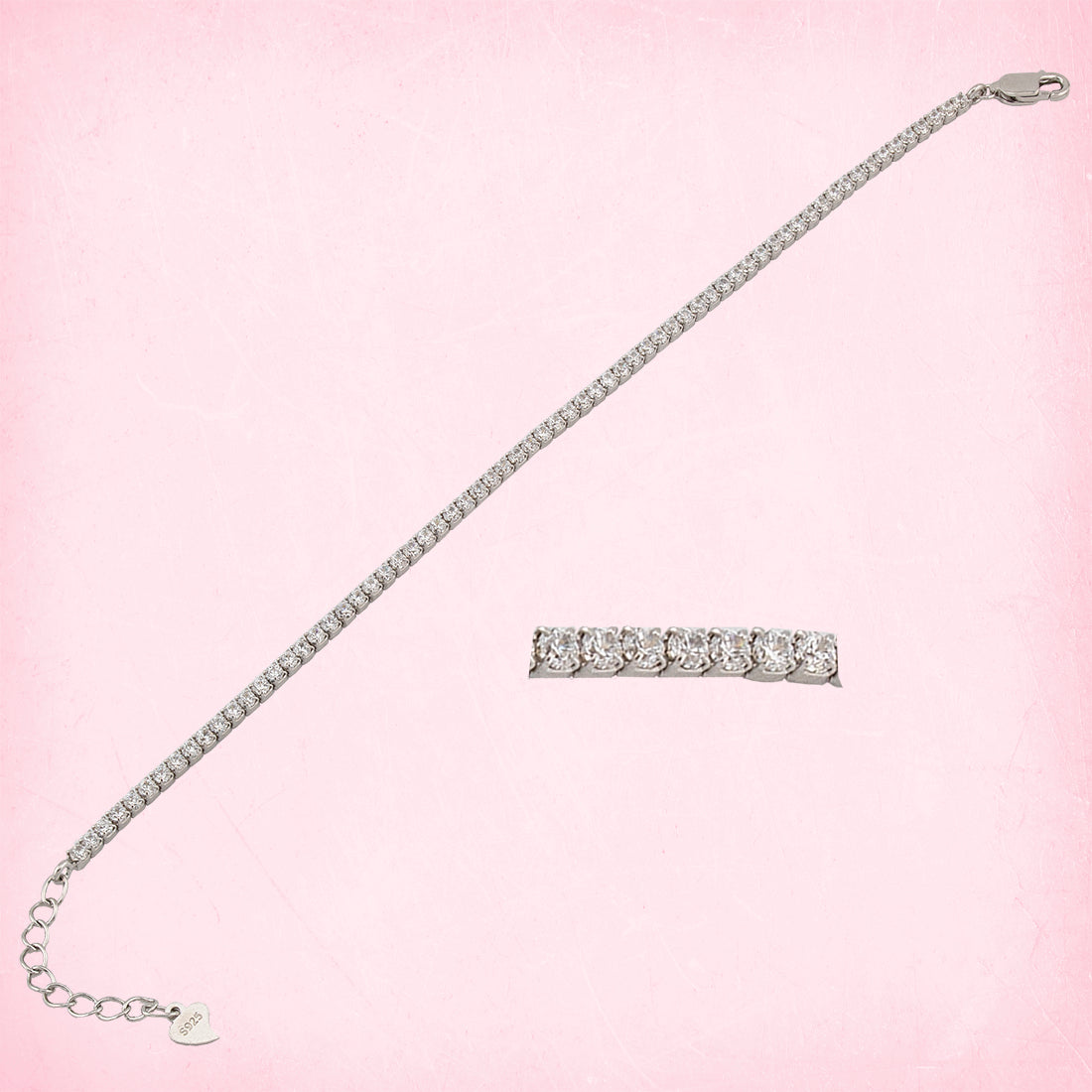 Pulsera Riviert en Plata de Ley con baño en Rodio. PS3312007R - Henor