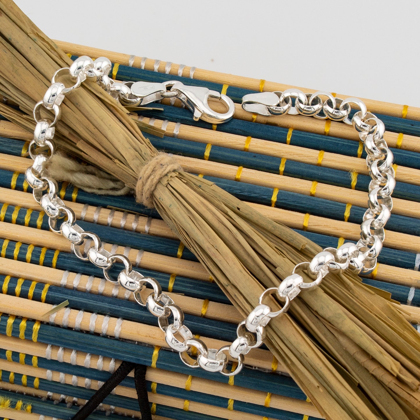 Pulsera en Plata de Ley S925 natural. Cadena eslabón redondo. PS3314324P - Henor