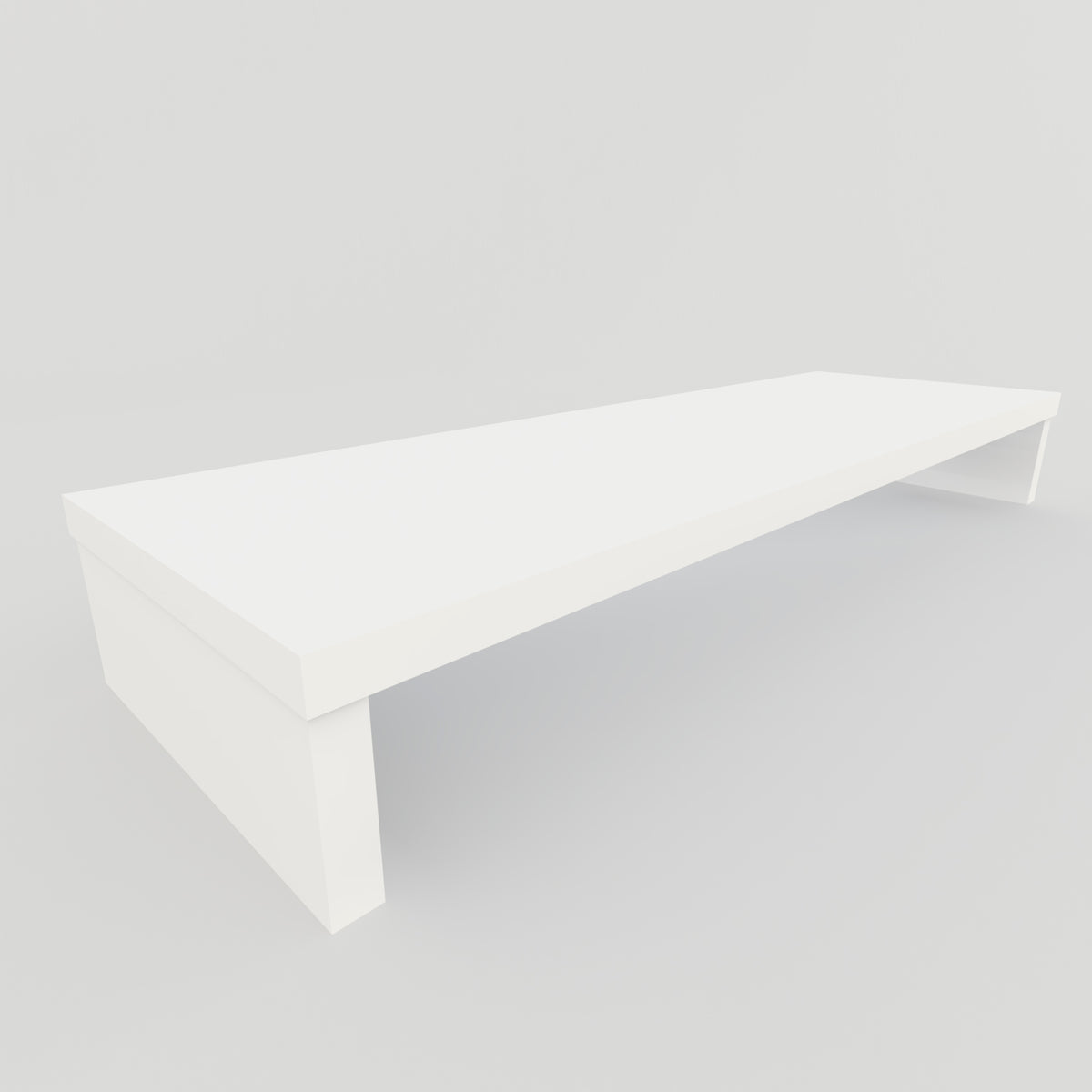 Henor Supporto rialzo TV in legno 90-110x35x15 cm Carico max. 60kg Bianco