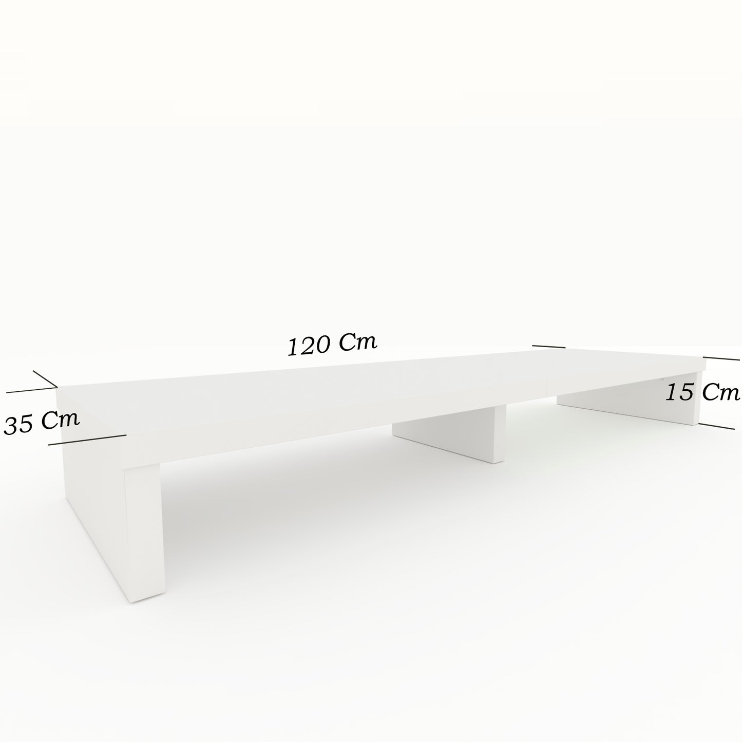 Elevador Doble TV de Madera 120-180 x 35 x 15 cm Soporta +100 Kg. - Henor