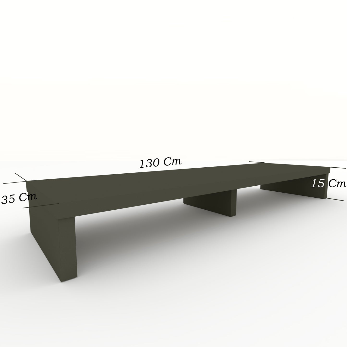 Elevador Doble TV de Madera 120-180 x 35 x 15 cm Soporta +100 Kg. - Henor