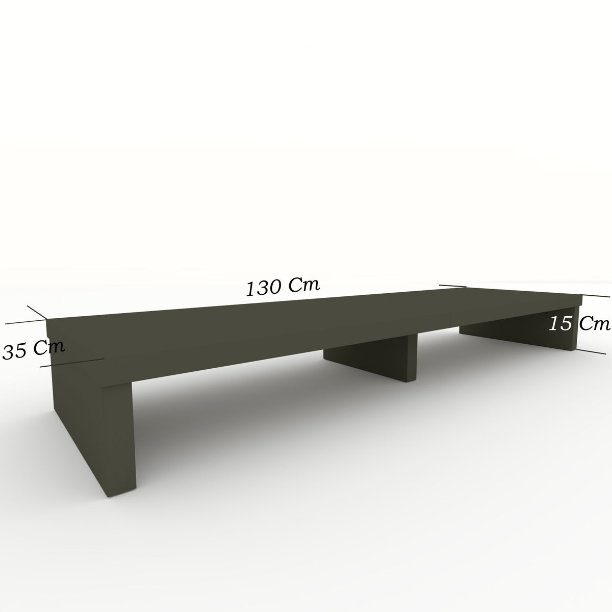 Elevador Doble TV de Madera 120-180 x 35 x 15 cm Soporta +100 Kg. - Henor