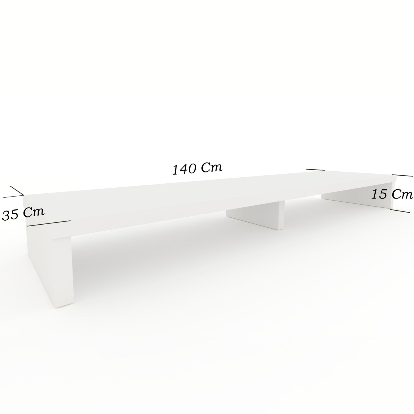 Elevador Doble TV de Madera 120-180 x 35 x 15 cm Soporta +100 Kg. - Henor