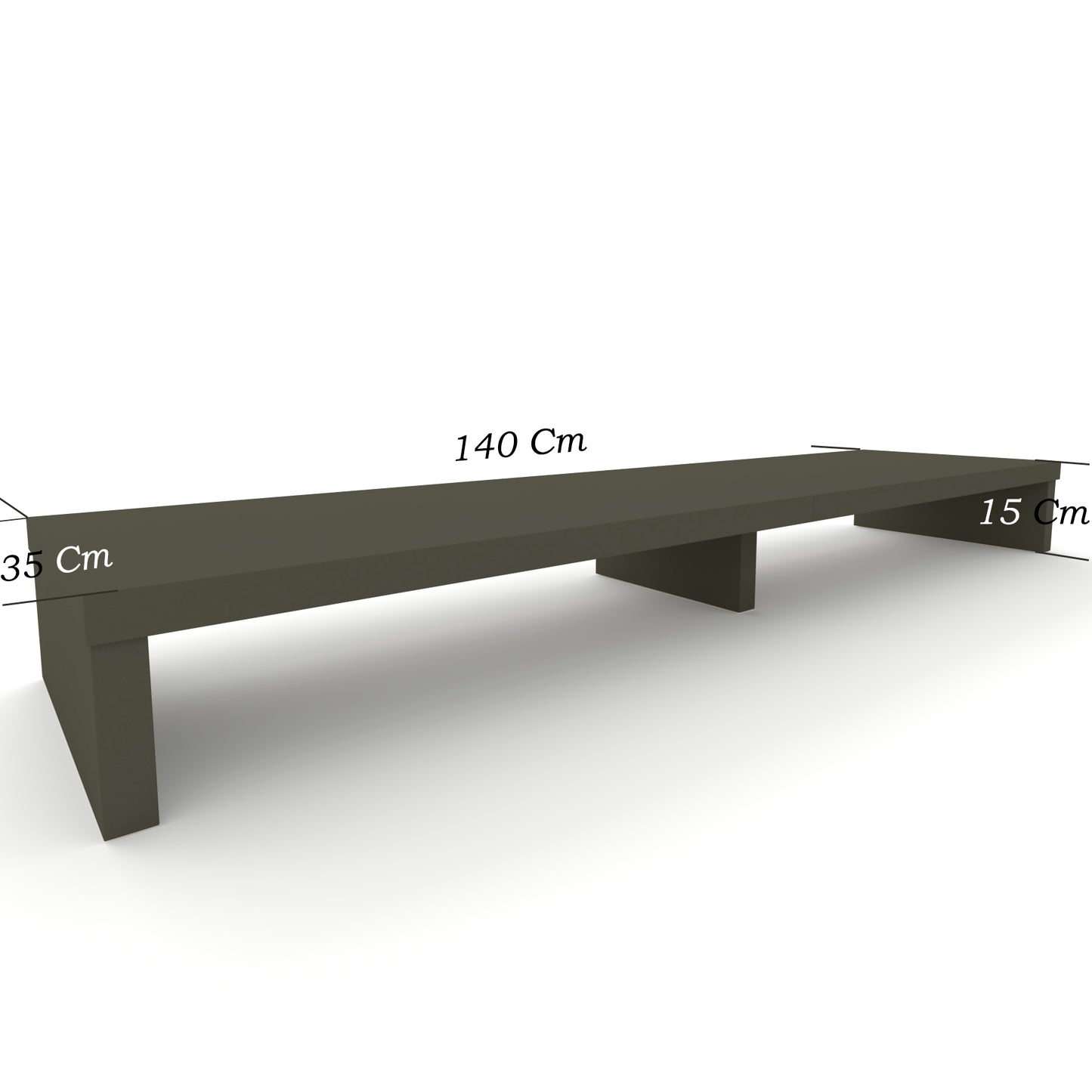 Elevador Doble TV de Madera 120-180 x 35 x 15 cm Soporta +100 Kg. - Henor