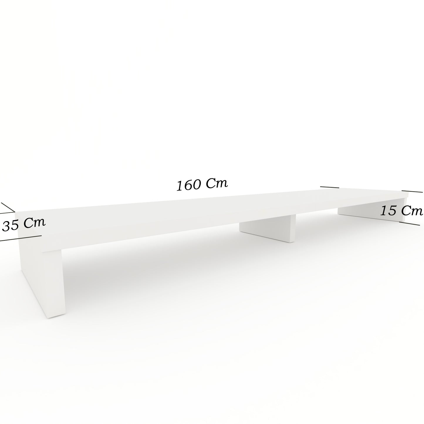 Elevador Doble TV de Madera 120-180 x 35 x 15 cm Soporta +100 Kg. - Henor