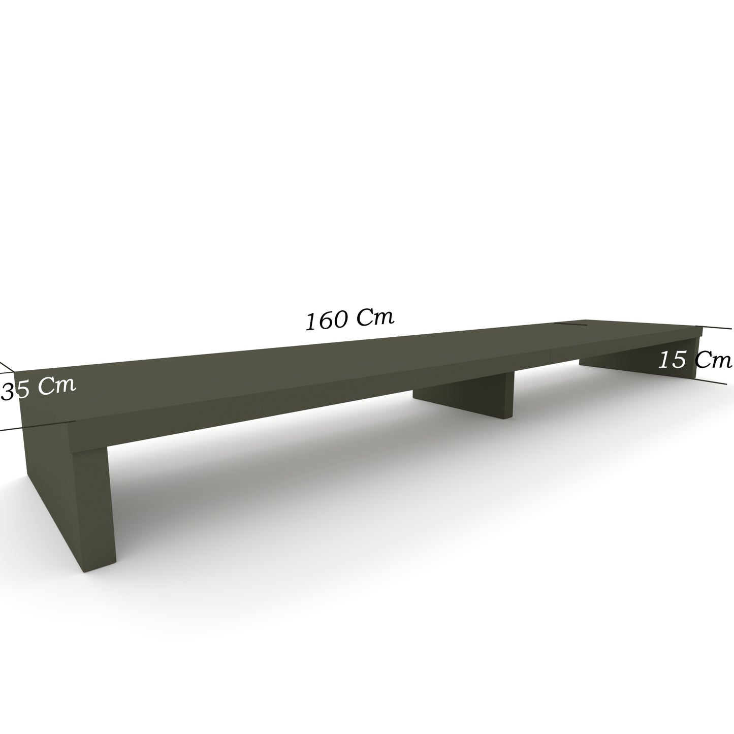 Elevador Doble TV de Madera 120-180 x 35 x 15 cm Soporta +100 Kg. - Henor