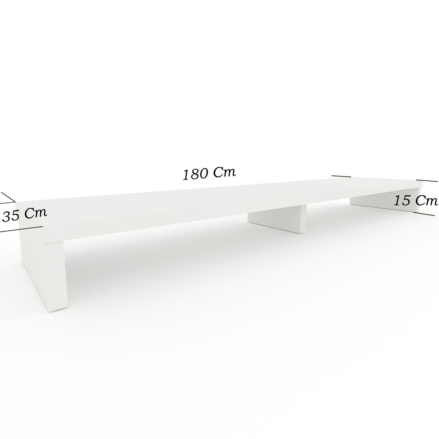 Elevador Doble TV de Madera 120-180 x 35 x 15 cm Soporta +100 Kg. - Henor