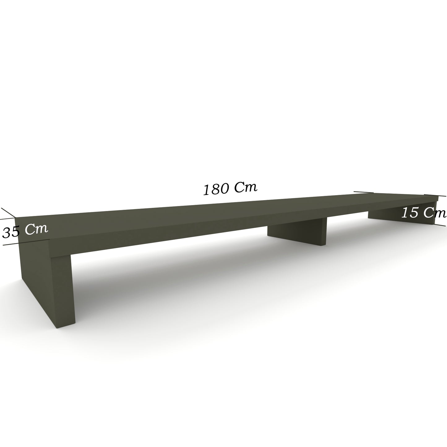 Elevador Doble TV de Madera 120-180 x 35 x 15 cm Soporta +100 Kg. - Henor