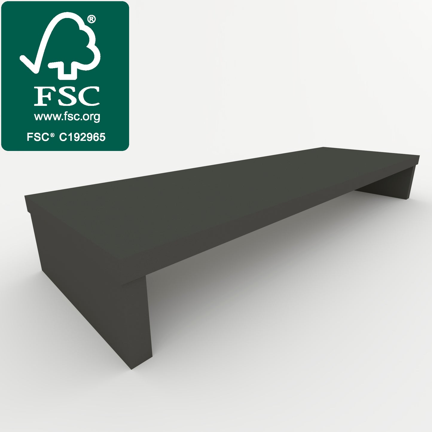 Elevador TV Madera FSC® 90/110 x 35 x 15 cm Grafito/Roble Stel. - Henor