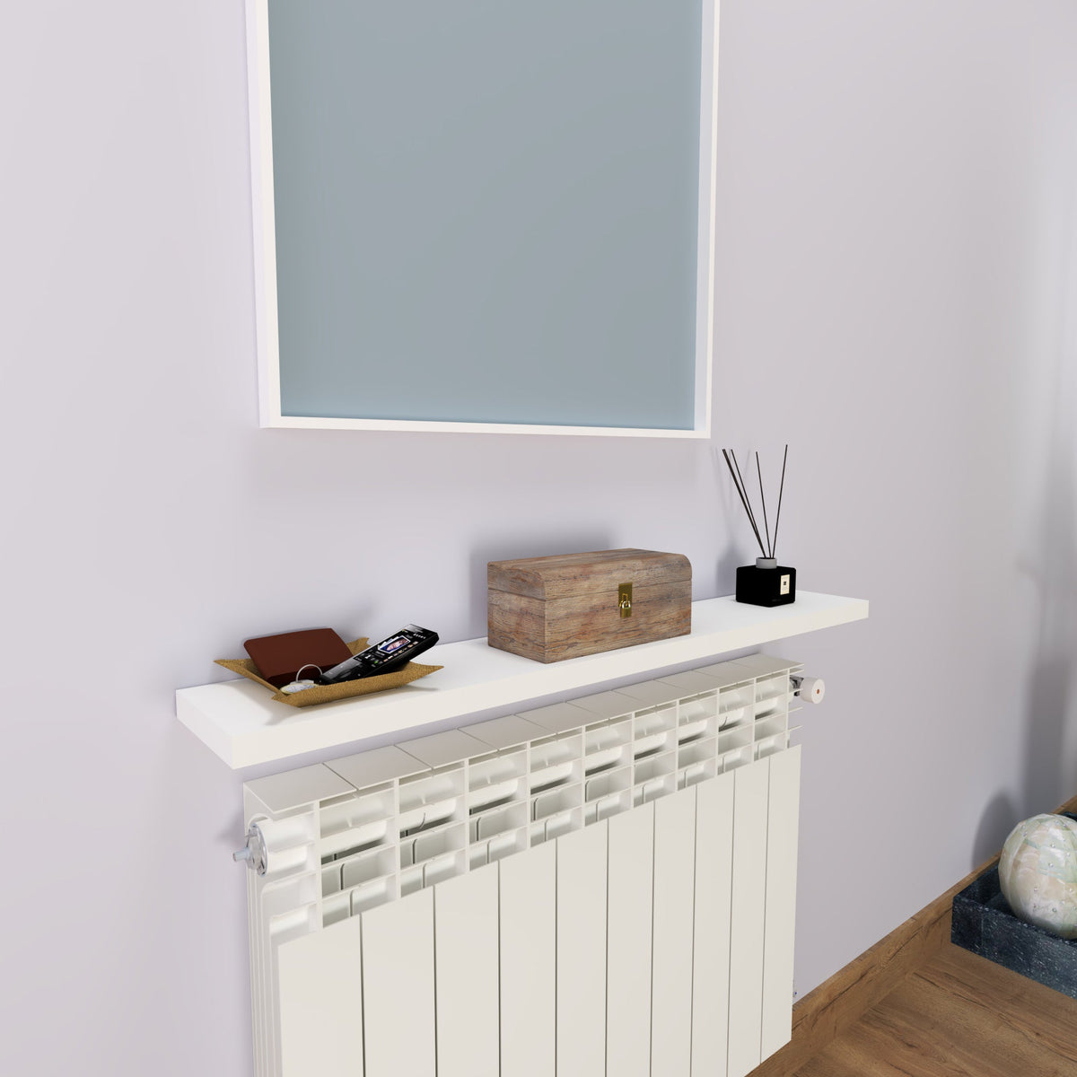 Balda Pared Blanca. Madera FSC® herraje totalmente oculto. - Henor