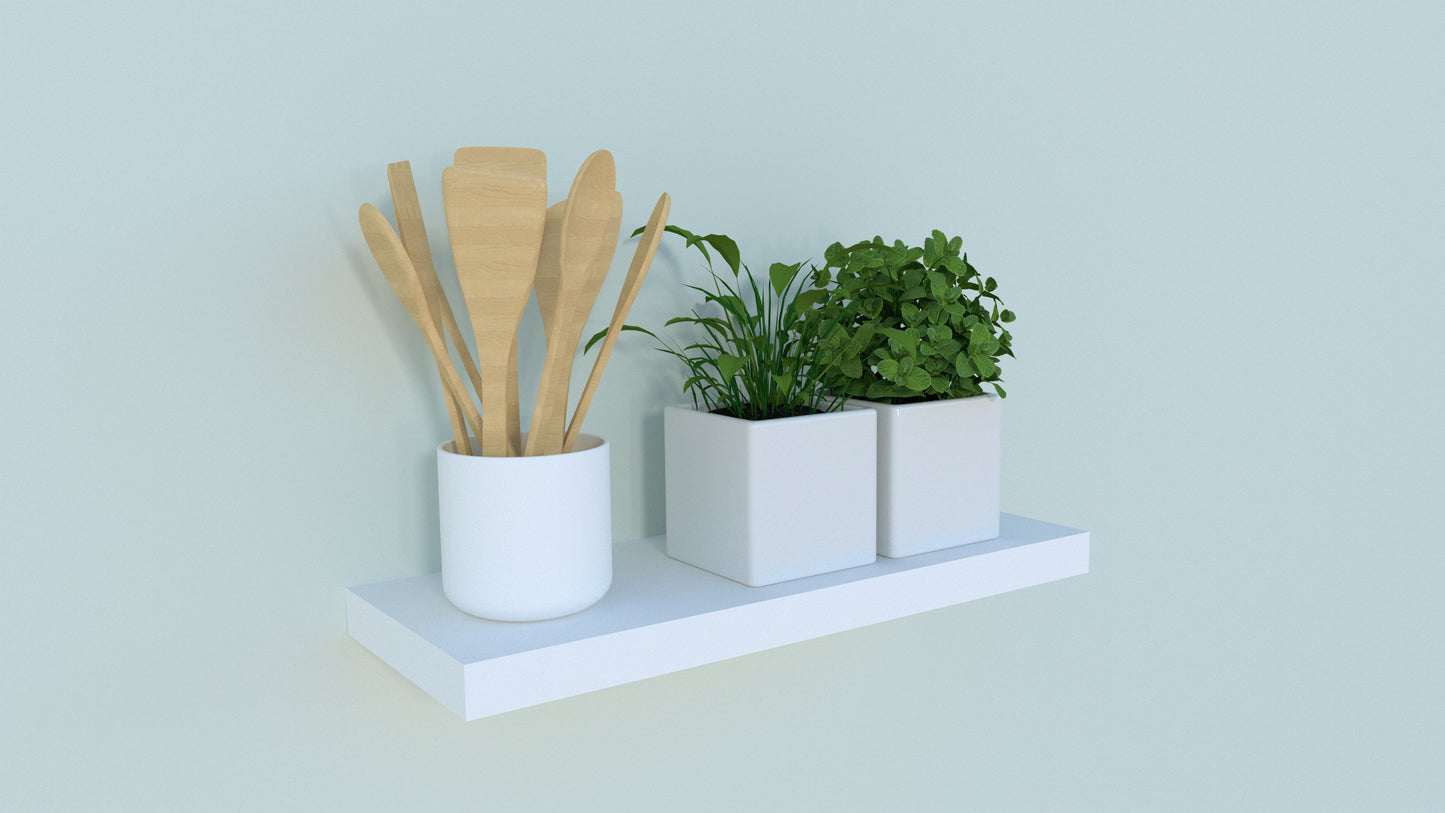 Balda Pared Madera FSC® Fondo 15 cm. Carga 30 kg Blanco - Henor
