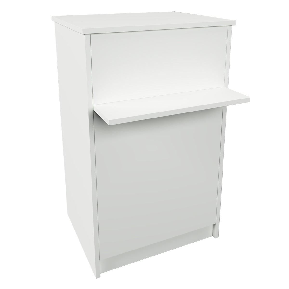 Henor Theke EGA 62-82x65x102 cm mit Nivellierfüßen und Frontablage Weiß