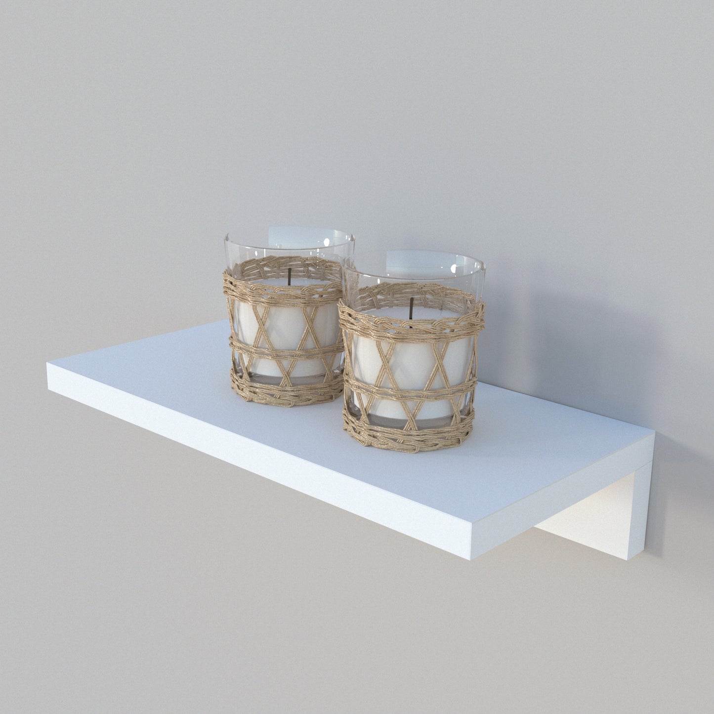 Estante Pared Flotante "L" Blanco - Henor Mobiliario