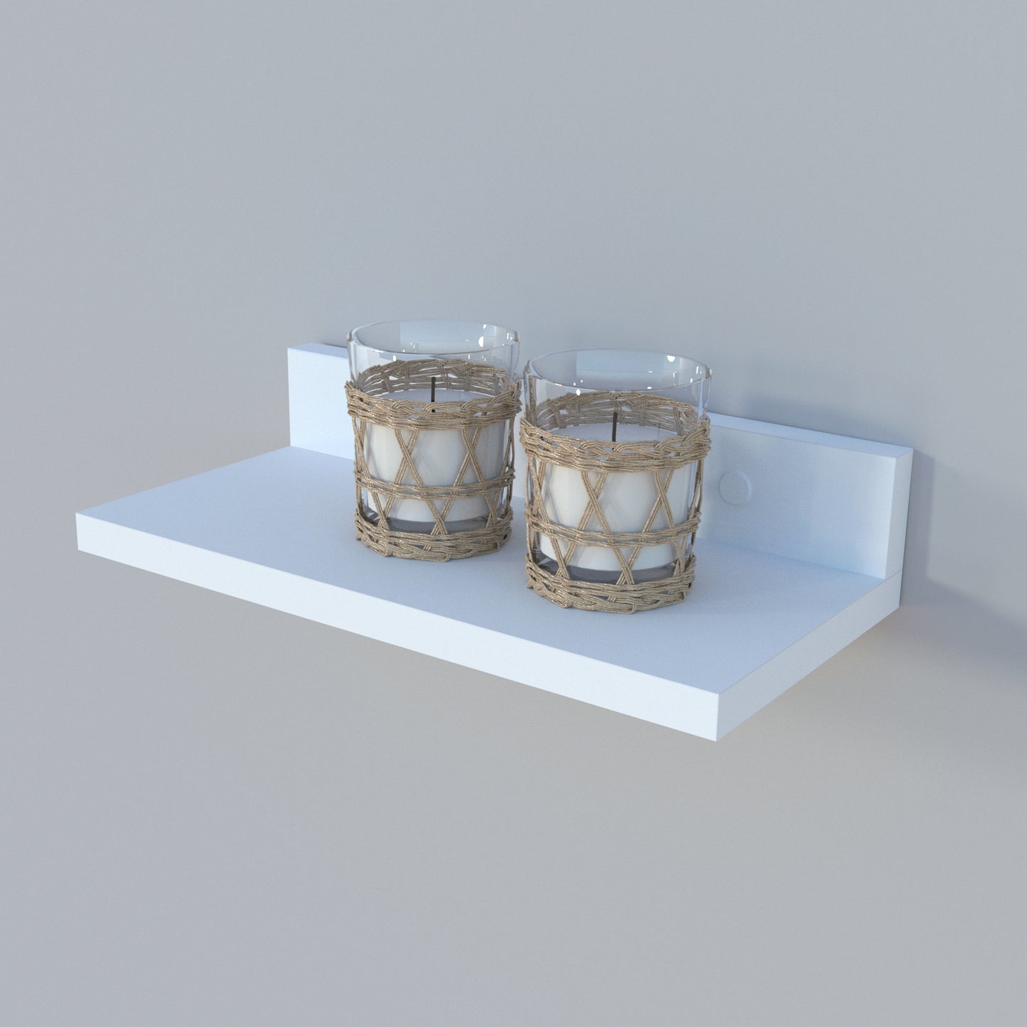 Estante Pared Flotante "L" Blanco - Henor Mobiliario