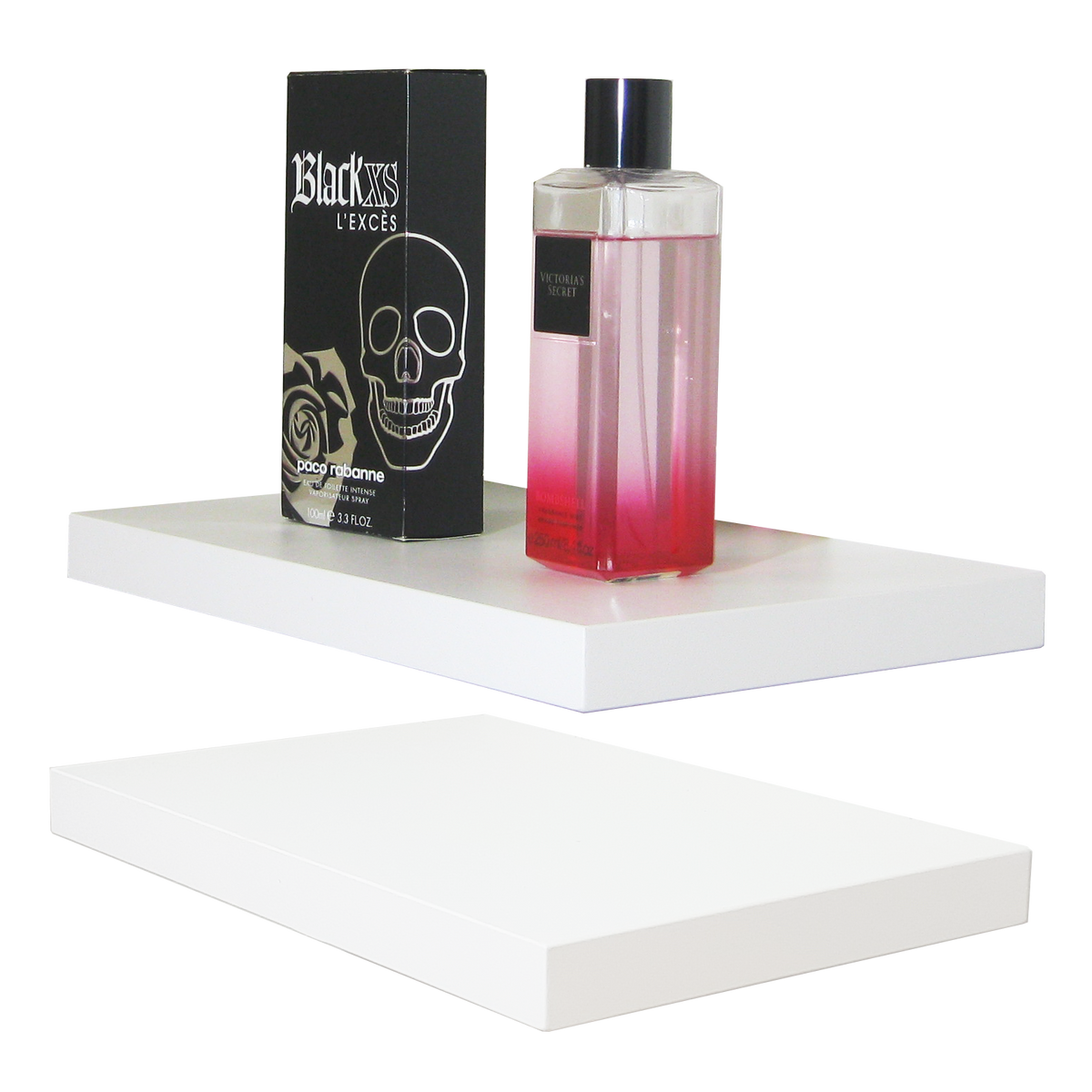 Balda Pared Conjunto 2 Und. con herraje oculto. Blanco - Henor Mobiliario