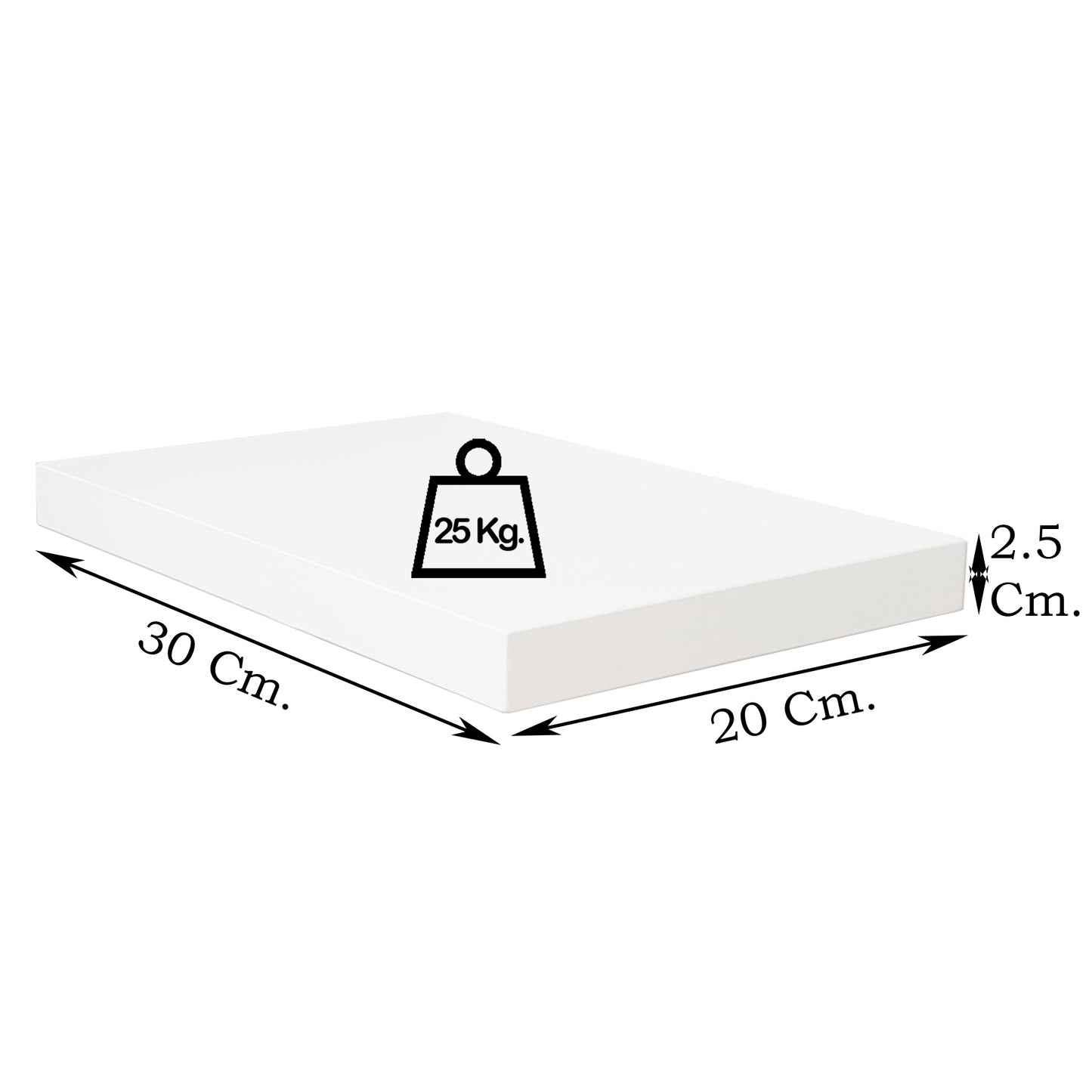 Balda Pared Conjunto 2 Und. con herraje oculto. Blanco - Henor Mobiliario