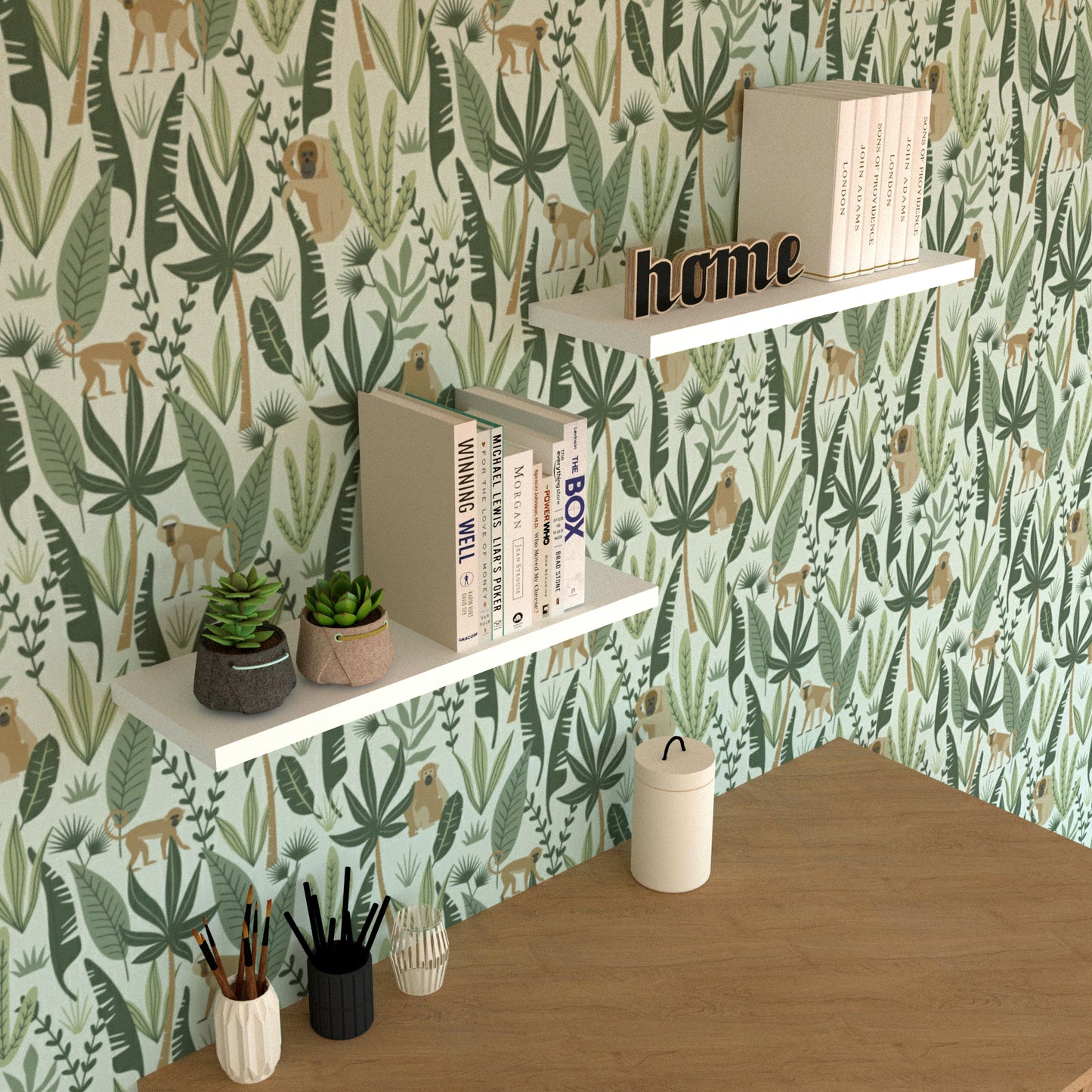 Balda Pared Conjunto 2 Und. con herraje oculto. Blanco - Henor Mobiliario