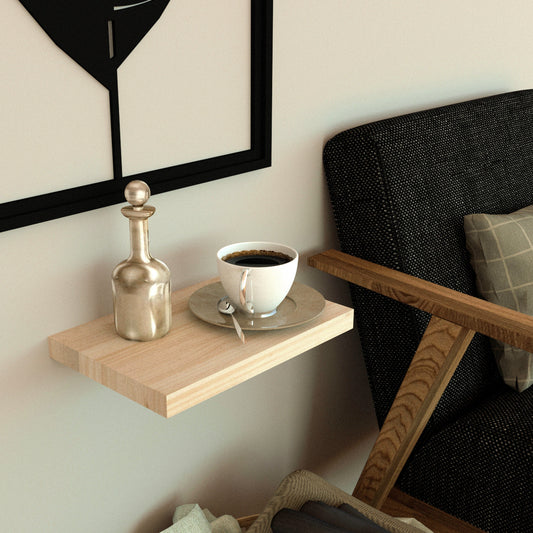 Balda pared Pino natural con herraje oculto Carga 20/30 kg. - Henor  Mobiliario