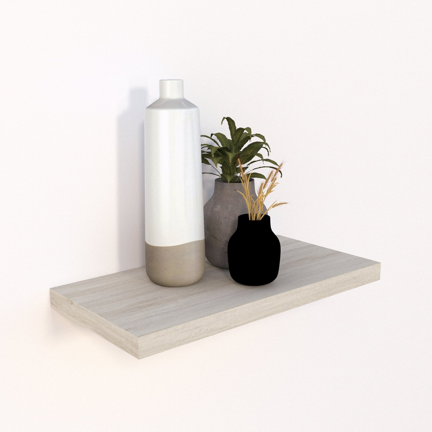 Balda pared 30/100 x 20 x 3 cm herraje oculto. Carga 20kg Roble Stel - Henor Mobiliario