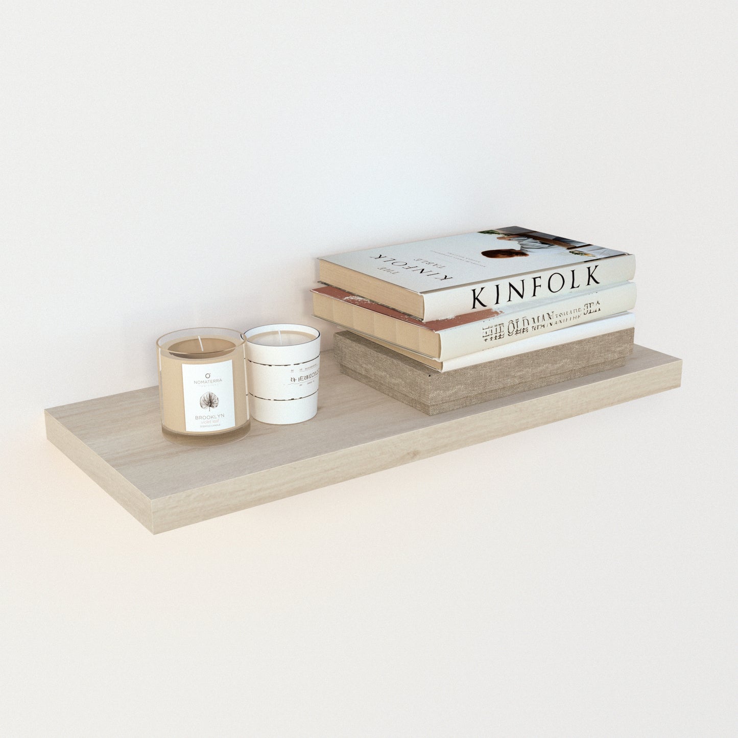 Balda pared 30/100 x 20 x 3 cm herraje oculto. Carga 20kg Roble Stel - Henor Mobiliario
