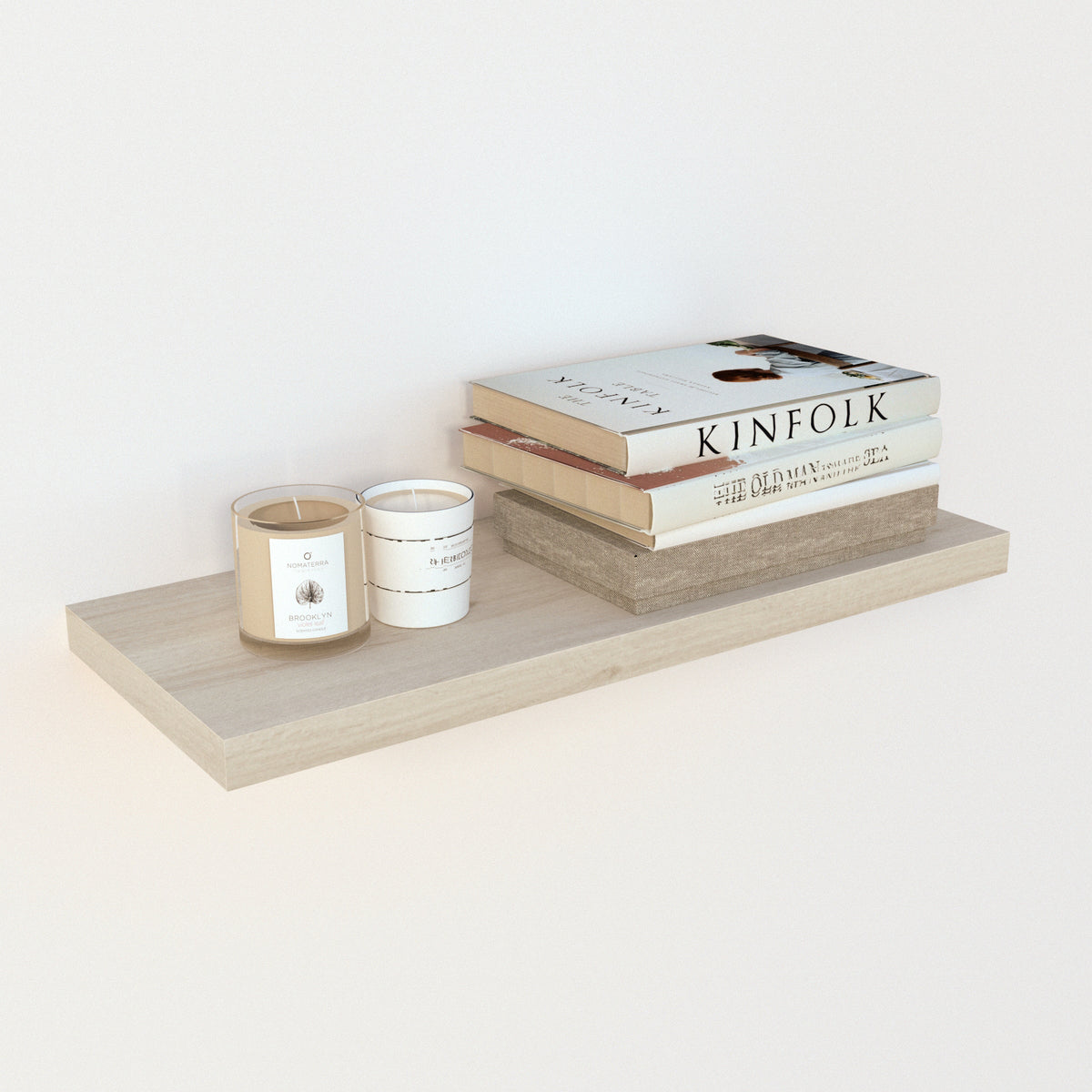 Balda pared 30/100 x 20 x 3 cm herraje oculto. Carga 20kg Roble Stel - Henor Mobiliario