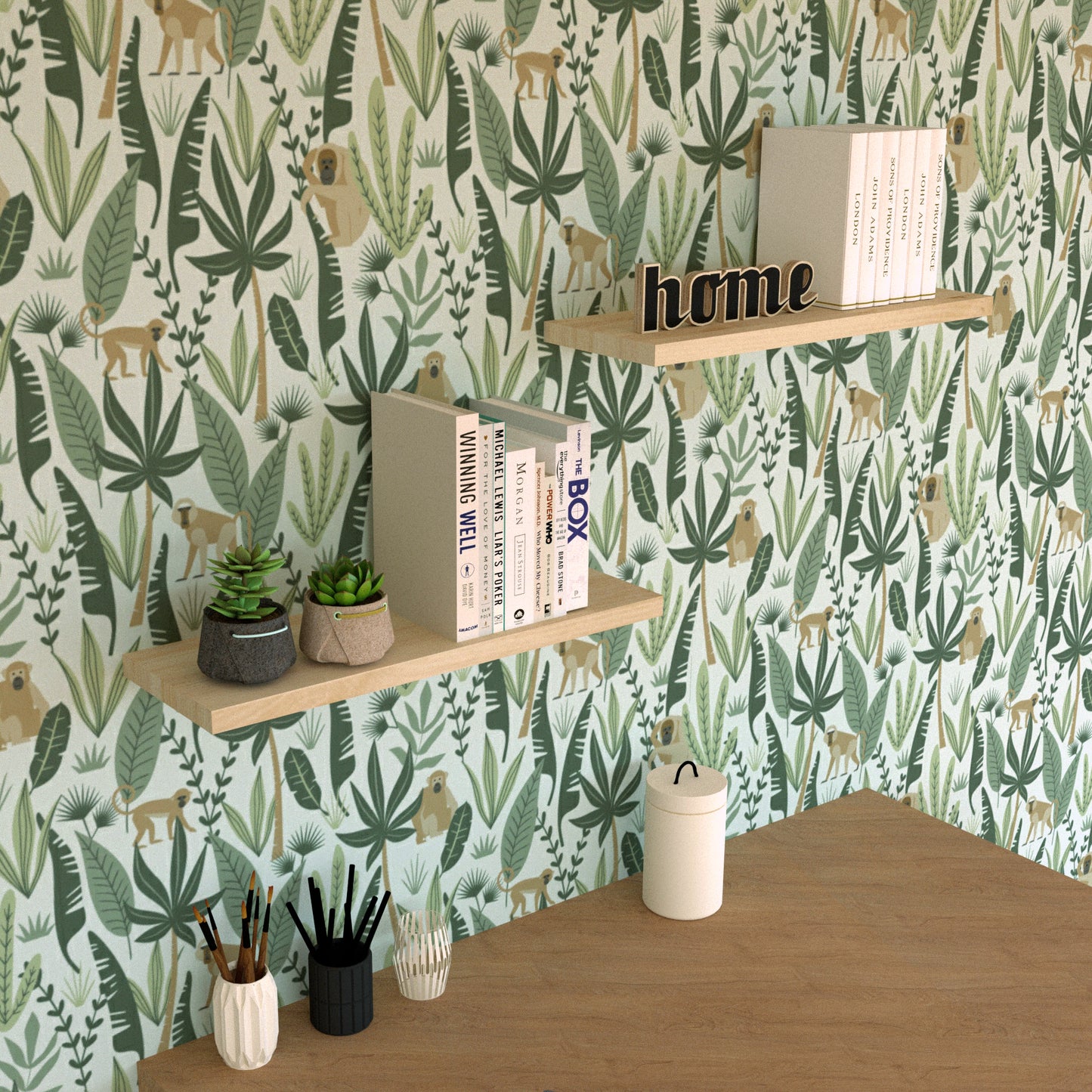 Balda pared Pino natural con herraje oculto Carga 20/30 kg. - Henor Mobiliario