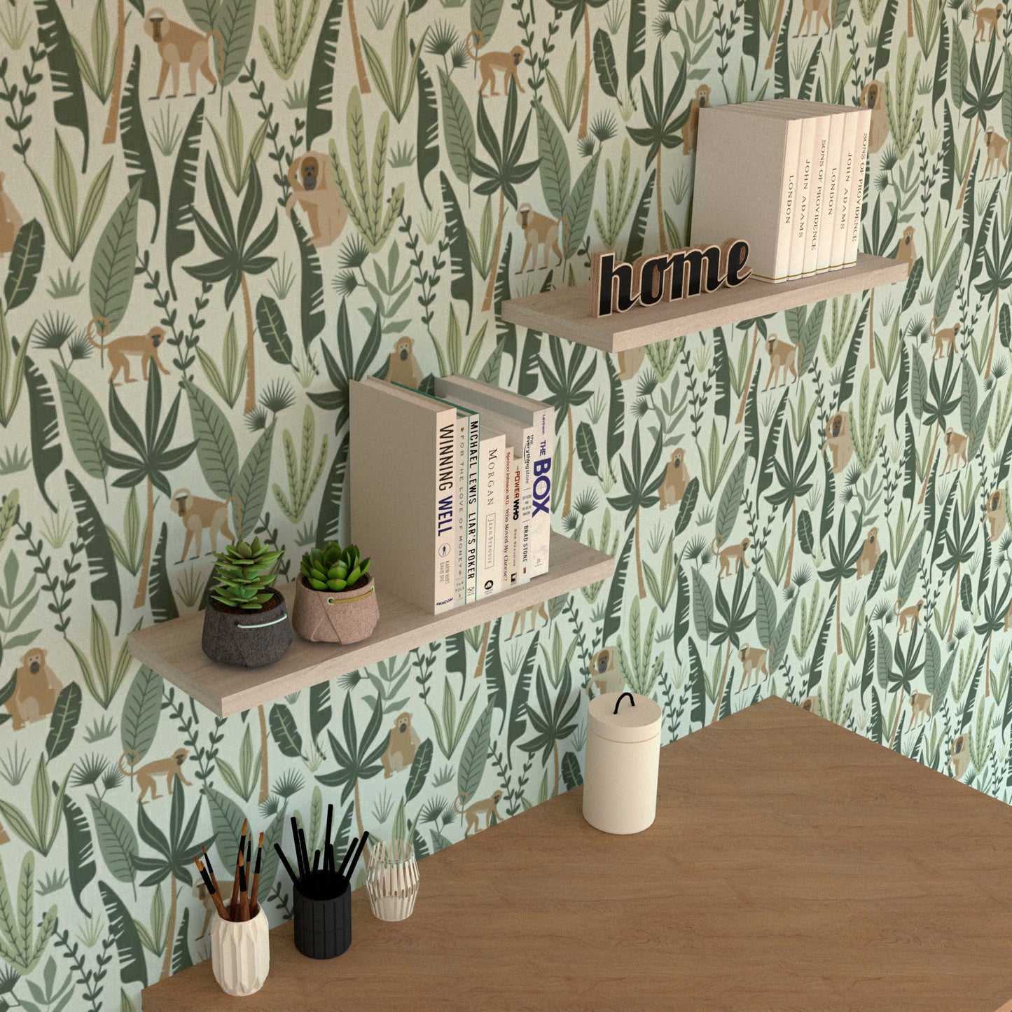Balda pared 30/100 x 20 x 3 cm herraje oculto. Carga 20kg Roble Stel - Henor Mobiliario