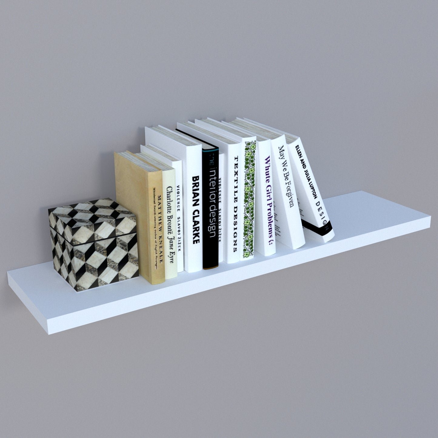 Balda pared Blanca 30-100 x 15/20/25 x 2,5 cm con herraje oculto. - Henor Mobiliario