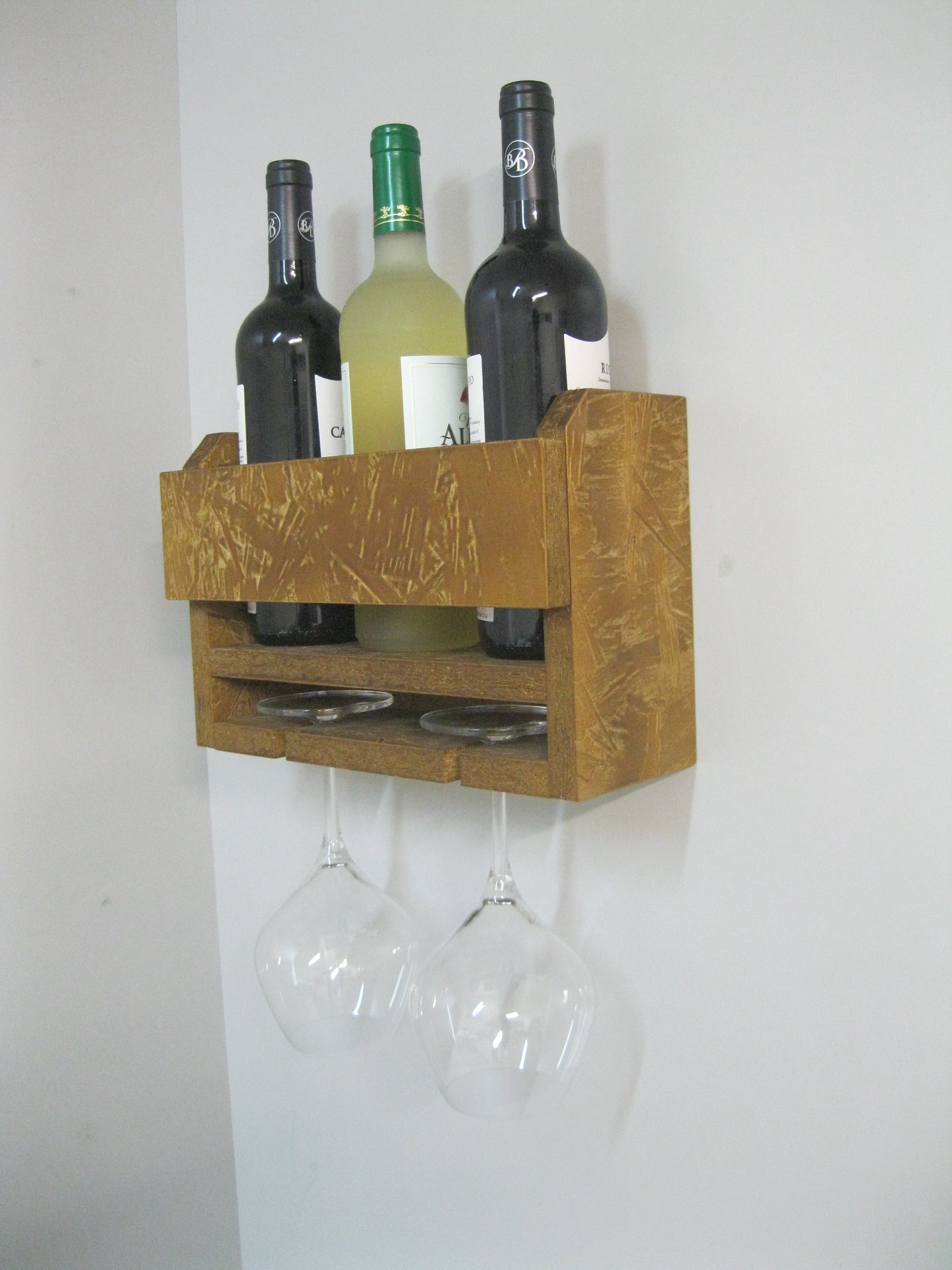 Estante Botellas y Copas - Botellero - Botellero para Vino - Botellero Madera - Henor Mobiliario