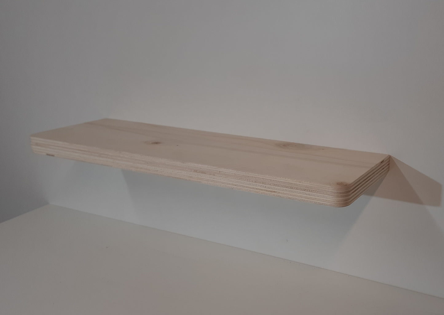 Balda Pared, Estante Flotante Madera Esquinas redondeadas Multicapa CH. Diversas Medidas carga 25 Kg - Henor Mobiliario
