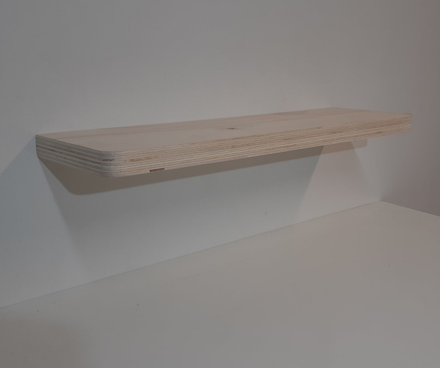 Balda Pared, Estante Flotante Madera Esquinas redondeadas Multicapa CH. Diversas Medidas carga 25 Kg - Henor Mobiliario