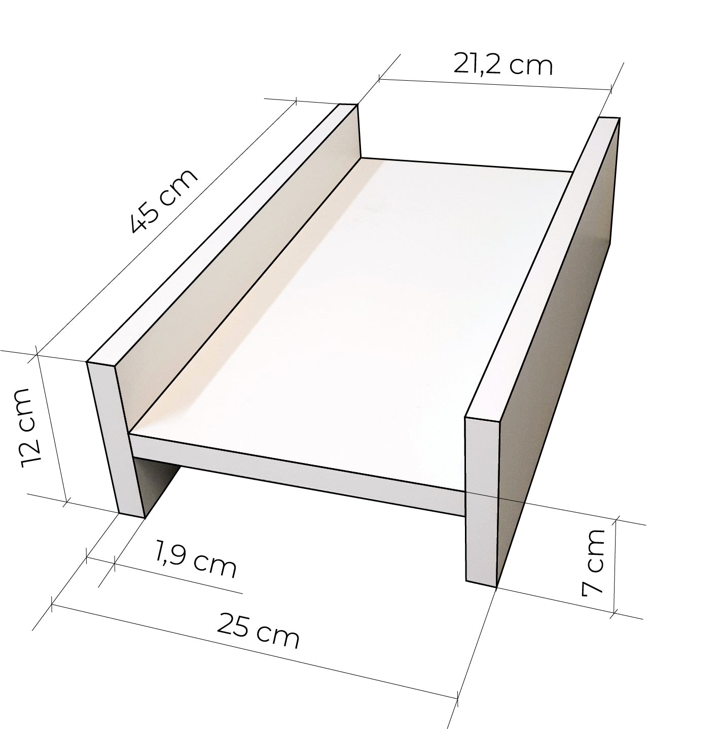 Soporte elevador CPU ordenador Blanco/Grafito. - Henor Mobiliario