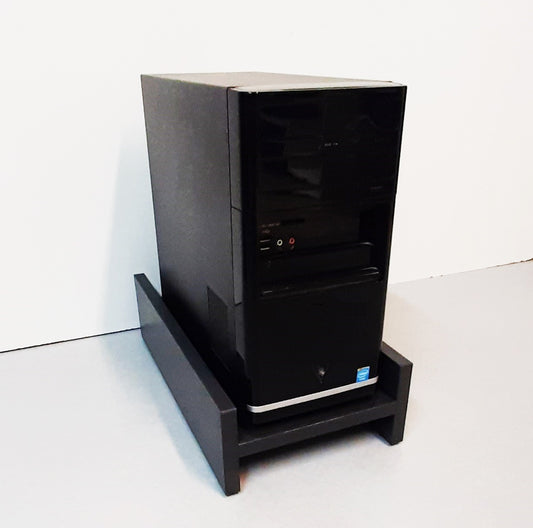 Soporte elevador CPU ordenador Blanco/Grafito. - Henor  Mobiliario