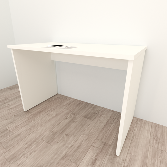 Mesa Escritorio Oficina en Madera Con Niveladores 100/115x60x75 Cm Blanco. - Henor  Mobiliario