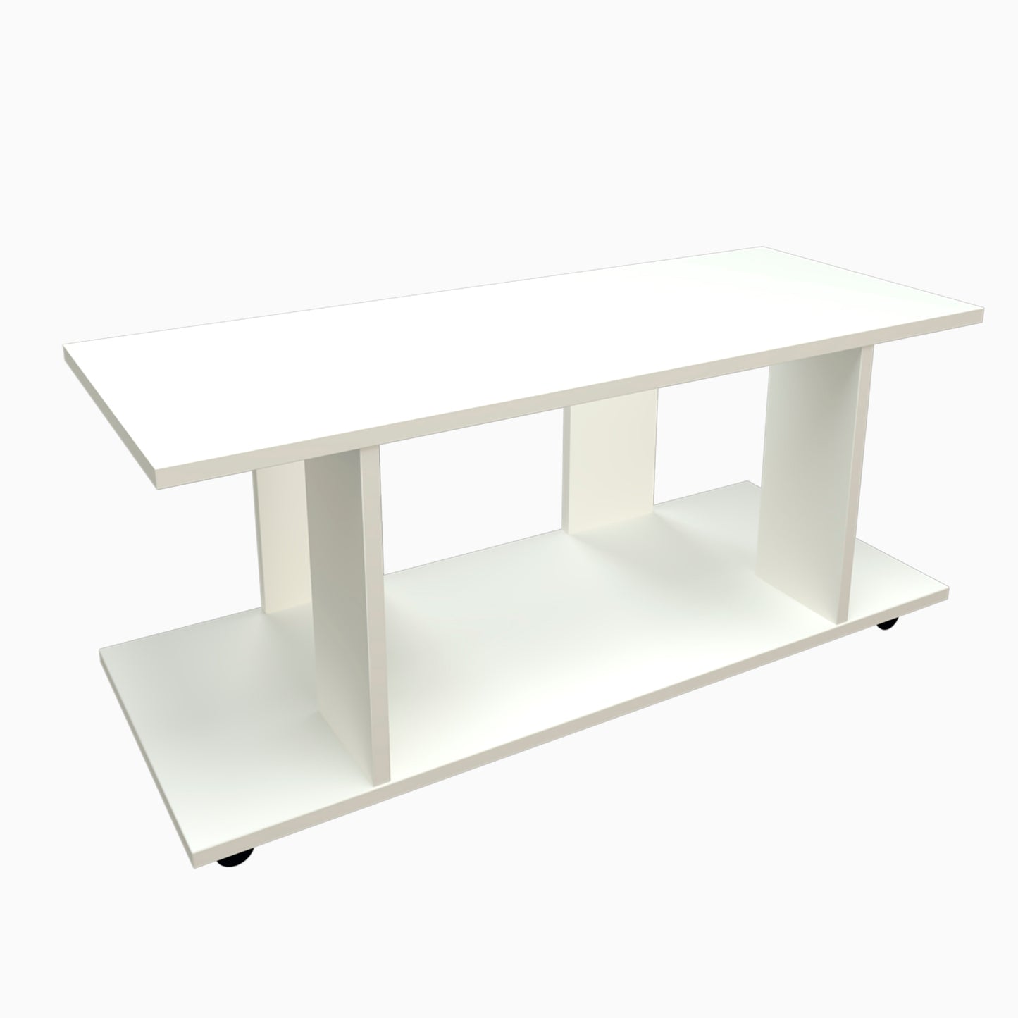 Mesa Baja con Ruedas Giro 360º con freno. Mod. Pilar. 80 a 110 Cm. Altura 45.5 Cm. - Henor Mobiliario