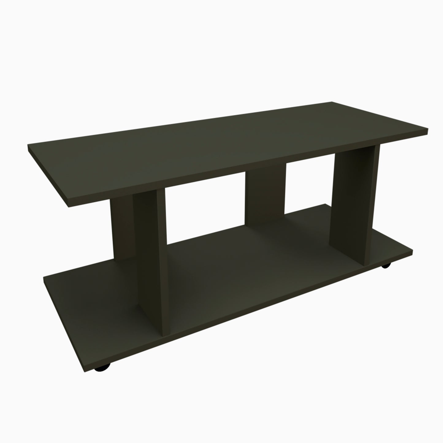 Mesa Baja con Ruedas Giro 360º con freno. Mod. Pilar. 80 a 110 Cm. Altura 45.5 Cm. - Henor Mobiliario