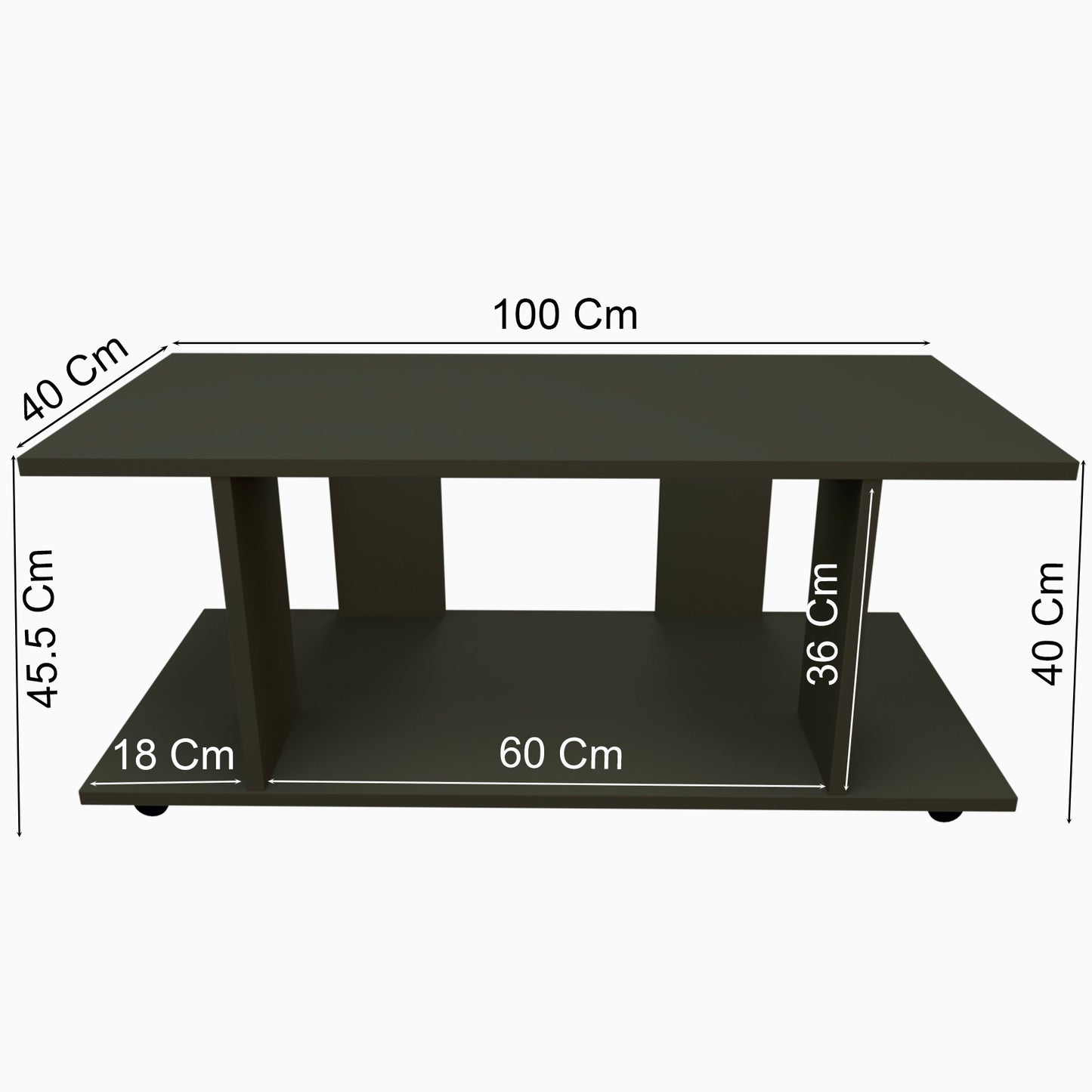 Mesa Baja con Ruedas Giro 360º con freno. Mod. Pilar. 80 a 110 Cm. Altura 45.5 Cm. - Henor Mobiliario