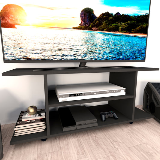 Mesa de ruedas con giro 360º y freno desde 80 a 120 x 40 x 52 cm Blanco/Grafito. - Henor  Mobiliario