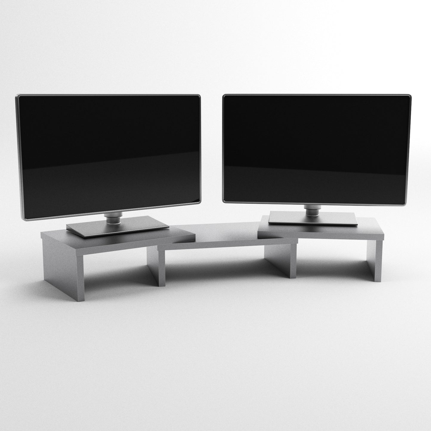 Base Soporte Giratorio Madera para Monitor y Elevador Tv Extensible 96-104x26.5x14 Cm - Henor Mobiliario