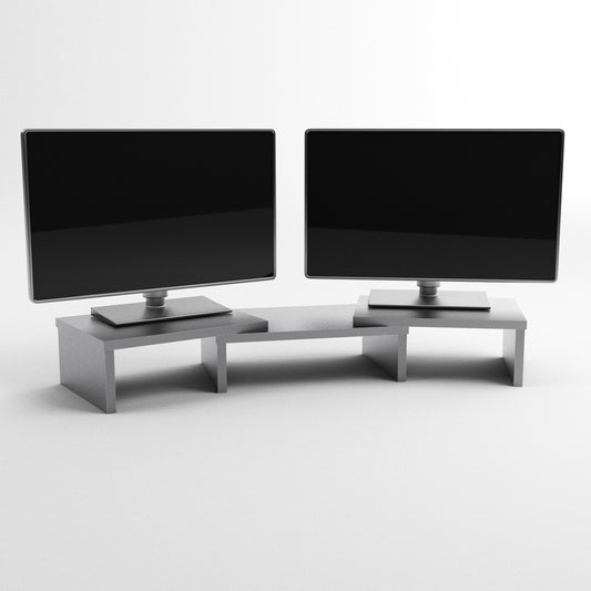 Base Soporte Giratorio Madera para Monitor y Elevador Tv Extensible 96-104x26.5x14 Cm - Henor  Mobiliario